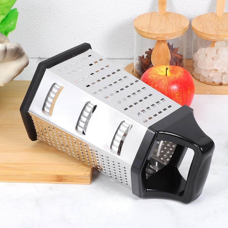 9 Inch Six Sided Vegetable Grater Handheld Slicer Multi Function Food Shredder Cheese Grater - Image 5